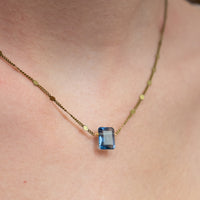 Faceted Rectangle Necklace