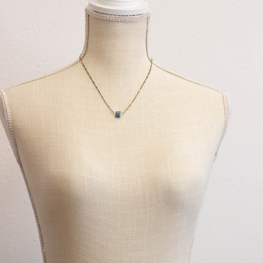 Faceted Rectangle Necklace
