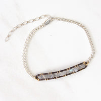 Mixed metal chain stacker bracelet