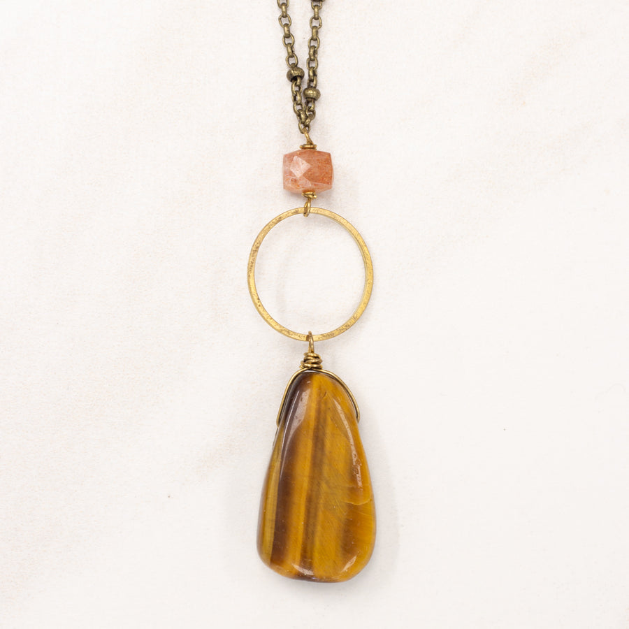 Tiger Eye Pendant Necklace