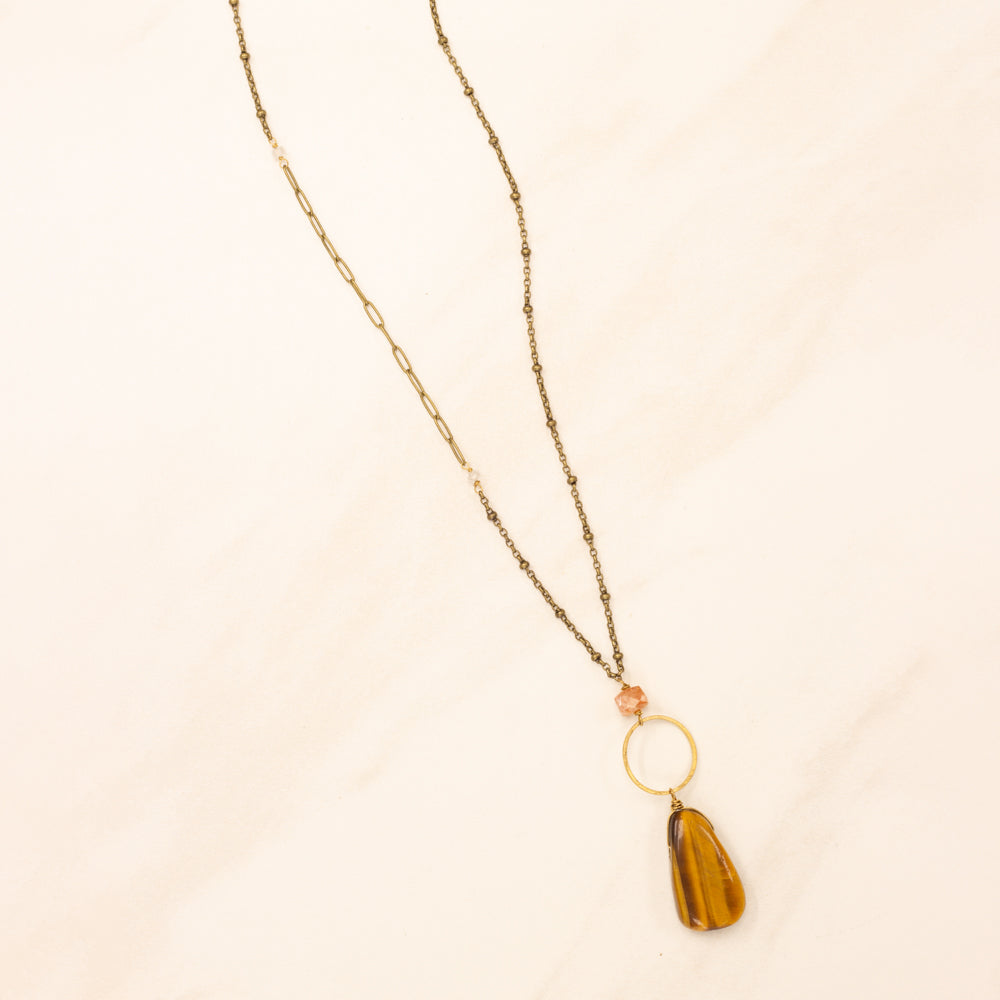 Tiger Eye Pendant Necklace