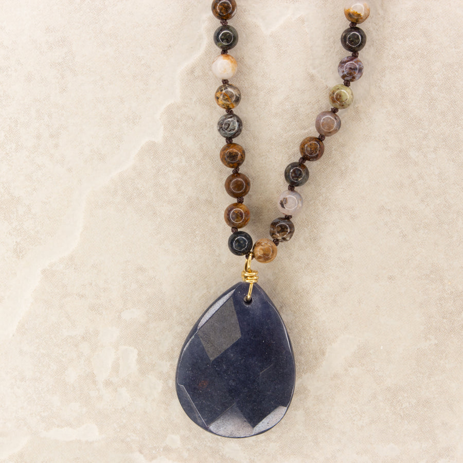 Hand Knotted Pietersite Necklace