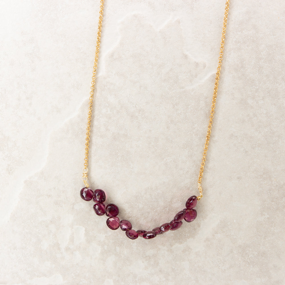 Garnet Drops Necklace