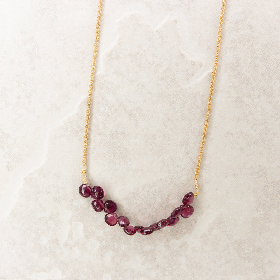 Garnet Drops Necklace