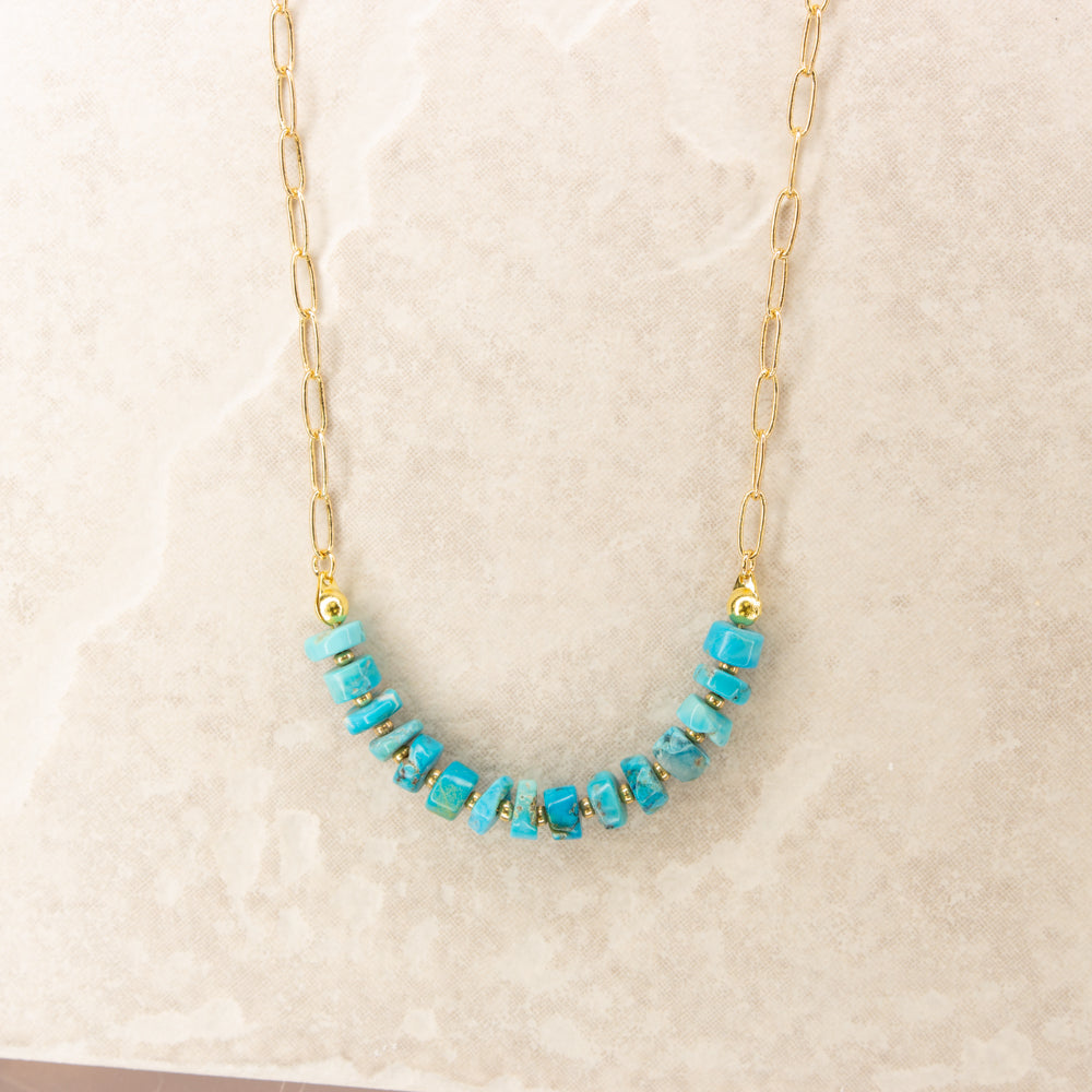 Turquoise Paperclip Necklace