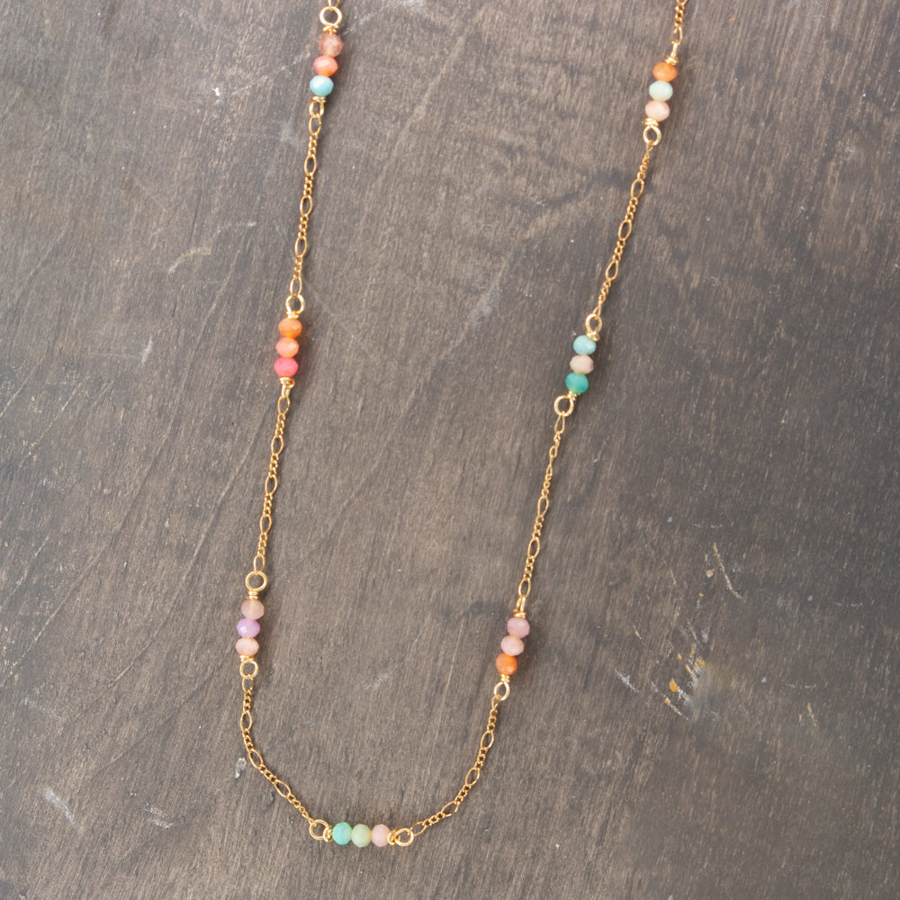 Delicate Opal Figaro Necklace