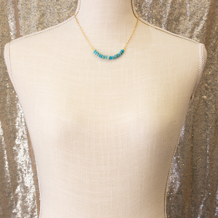 Turquoise Paperclip Necklace