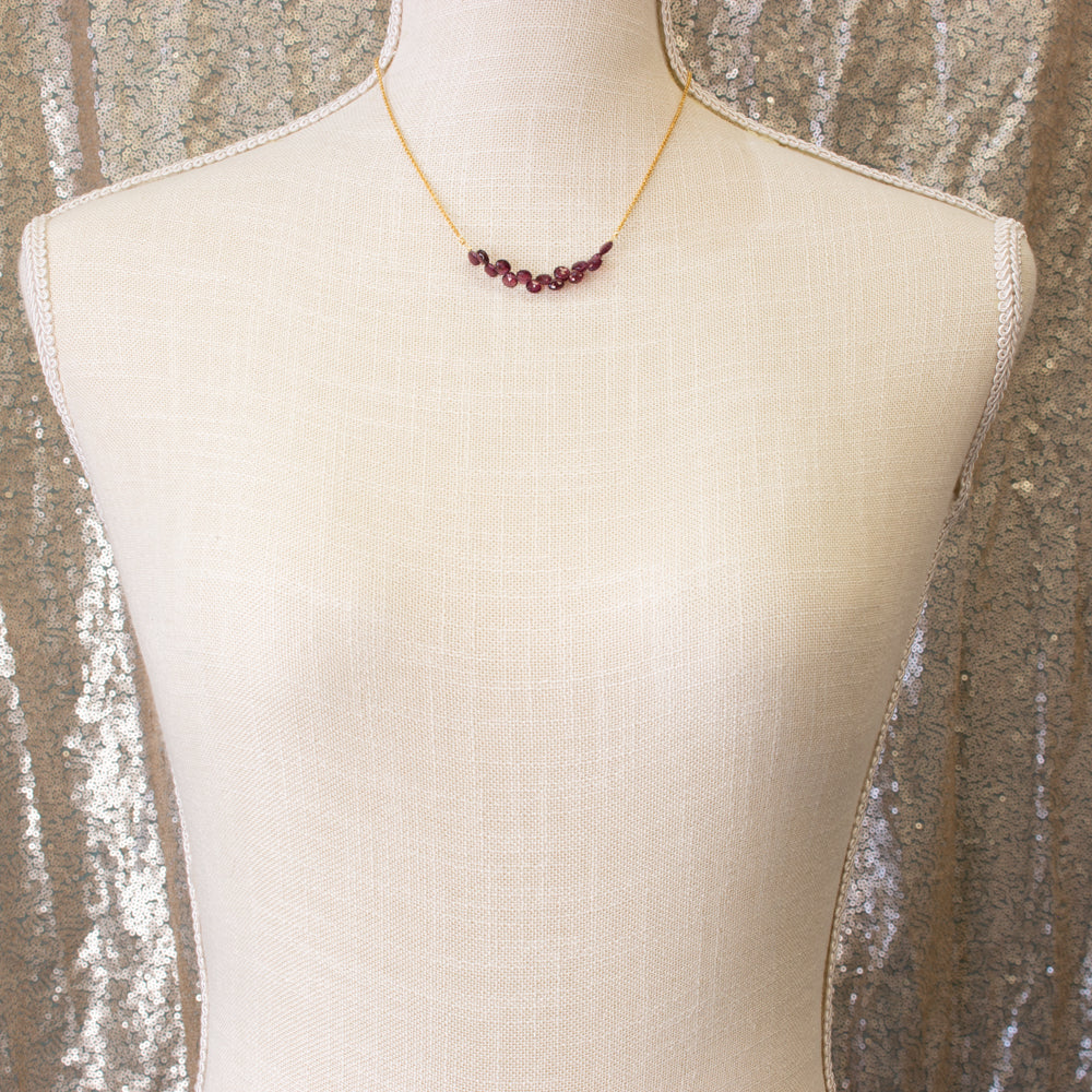 Garnet Drops Necklace