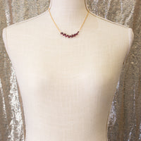 Garnet Drops Necklace