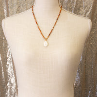 Hand Knotted Agate and Magnesite Necklace