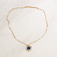 Sapphire Quartz Pendant Necklace