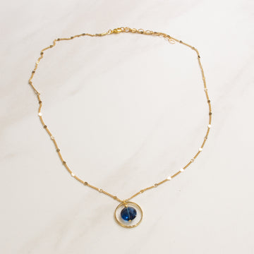 Sapphire Quartz Pendant Necklace