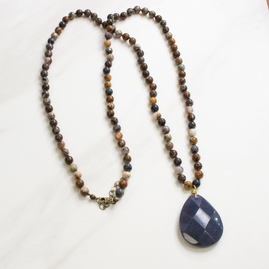 Hand Knotted Pietersite Necklace