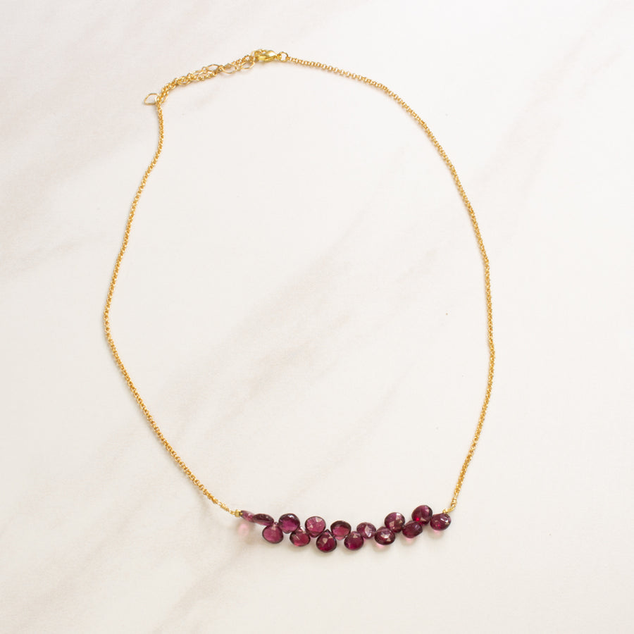 Garnet Drops Necklace