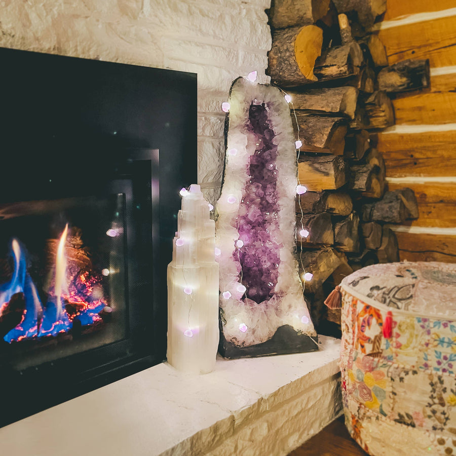 Crystal String Lights - Amethyst