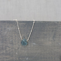 Moss Aquamarine slice necklace