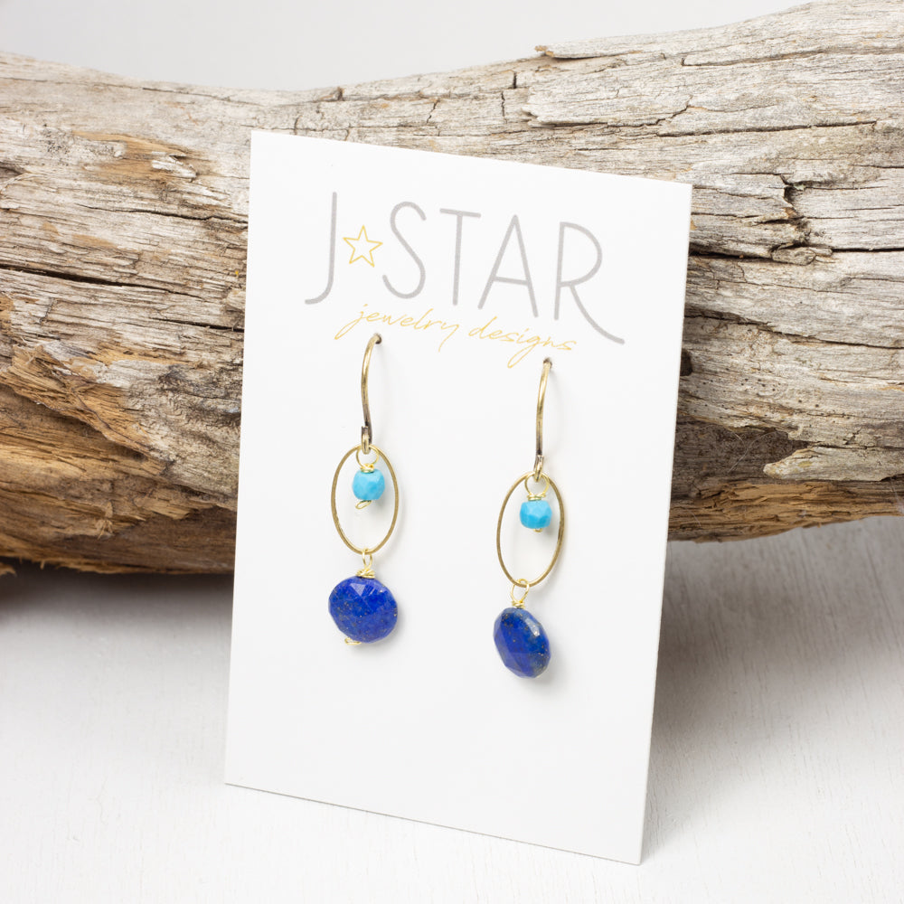 Tiny Oval Dangle Earrings