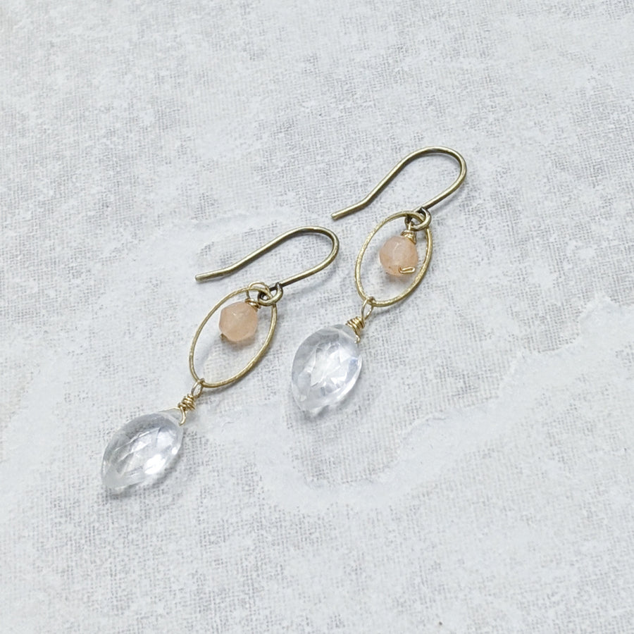 Tiny Oval Dangle Earrings
