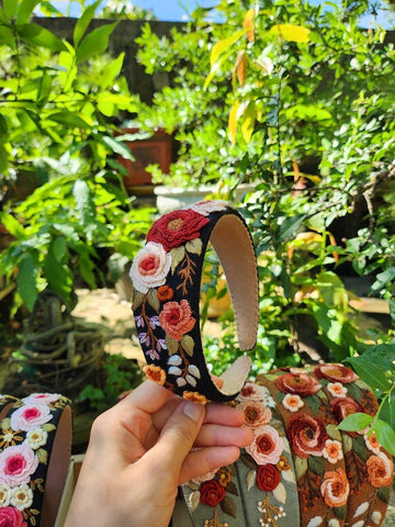 3D Floral Embroidered Headband