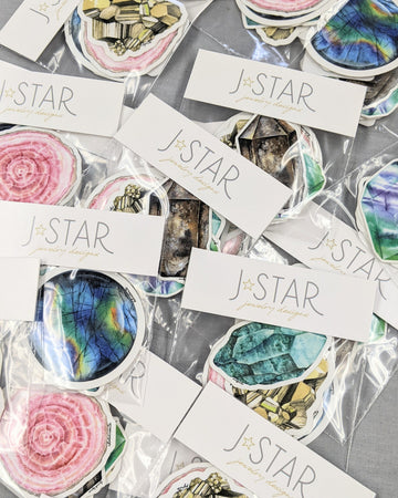 Crystals Stickers - Pack of 6