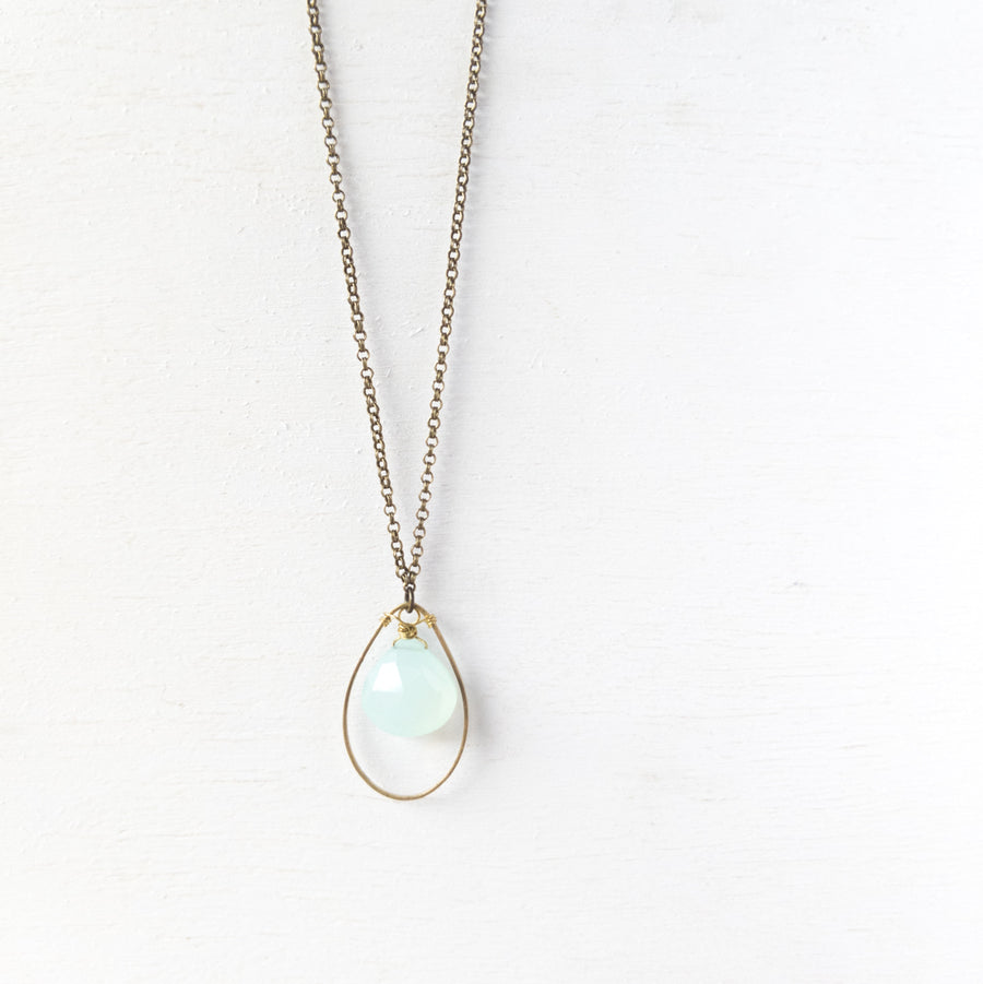 Simple Gemstone Pendant Necklace