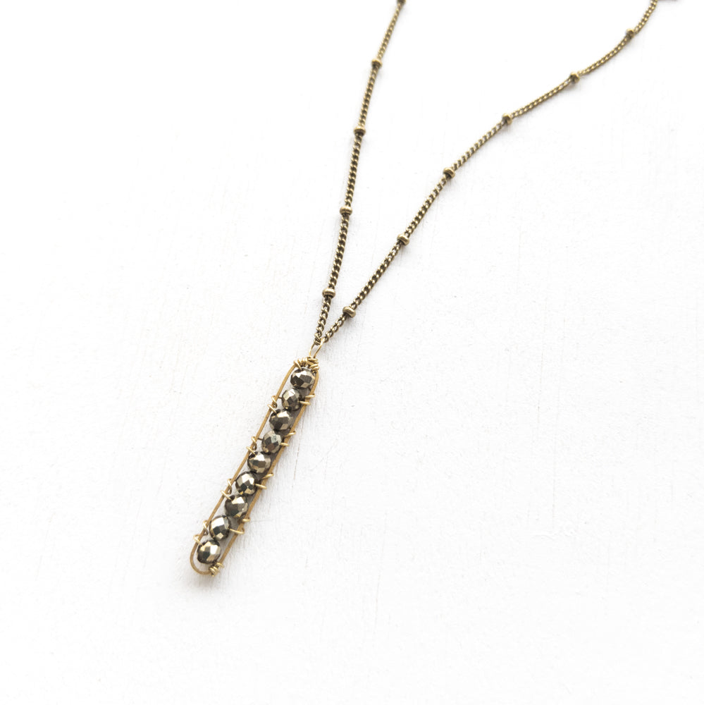 Gemstone Stick Necklace