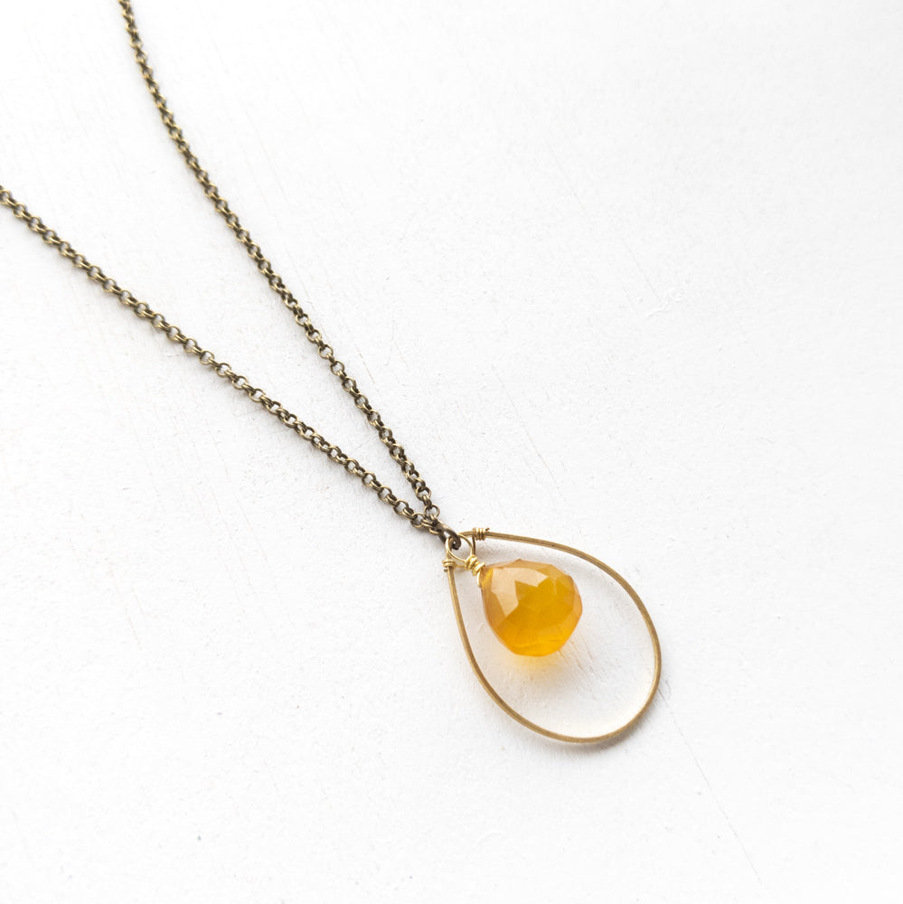Simple Gemstone Pendant Necklace