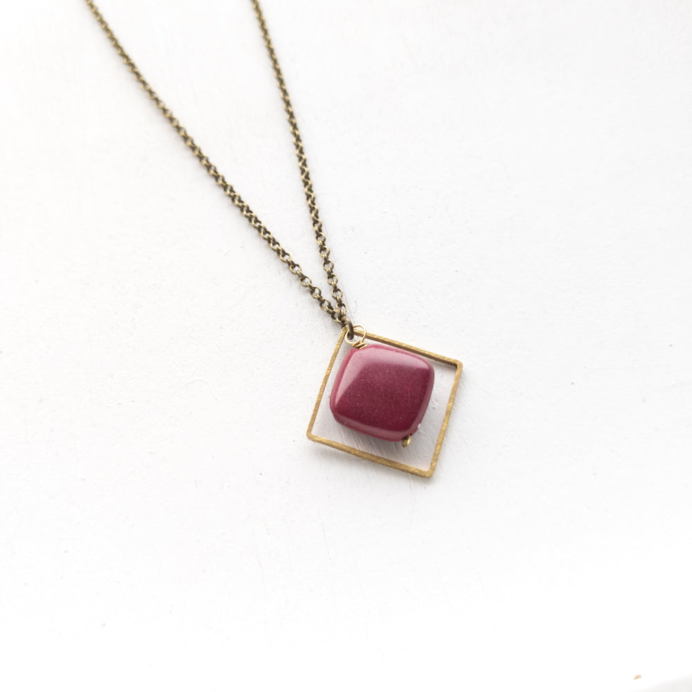 Simple Gemstone Pendant Necklace